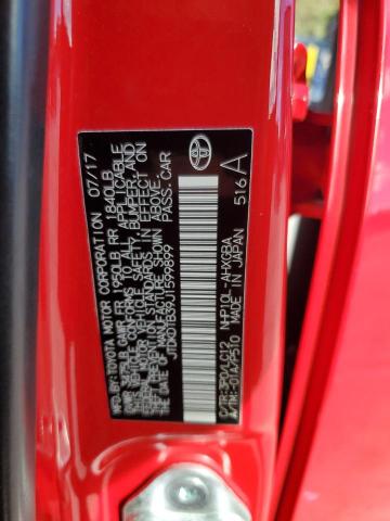 2018 TOYOTA PRIUS C JTDKDTB39J1599899