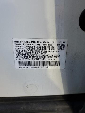 2016 ACURA MDX 5FRYD4H28GB007308