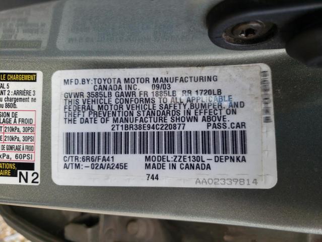 2004 TOYOTA COROLLA CE #3301791345