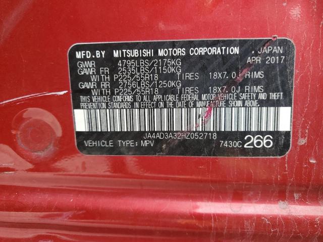 2017 MITSUBISHI OUTLANDER - JA4AD3A32HZ052718