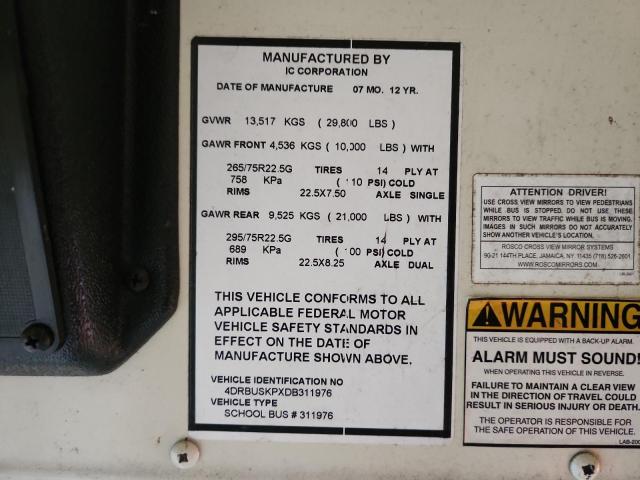 2013 IC CORPORATION CE SERIES SCHOOL #3286471798