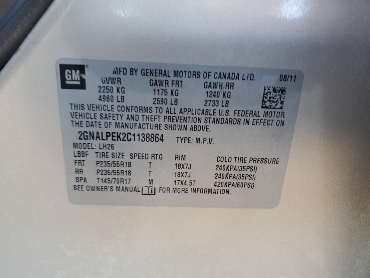 CHEVROLET EQUINOX LT