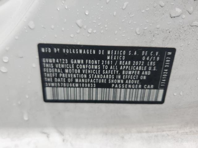 2019 VOLKSWAGEN JETTA SEL 3VWE57BU6KM189833