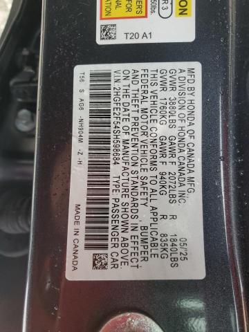 2025 HONDA CIVIC SPOR 2HGFE2F54SH598684