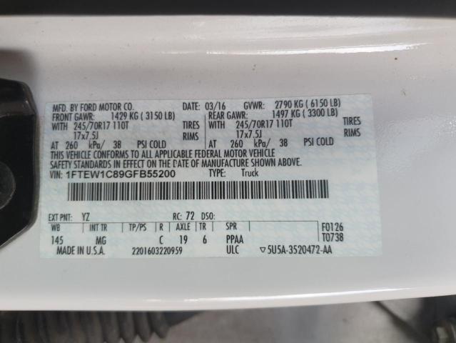 2016 FORD F150 SUPER #3293842606