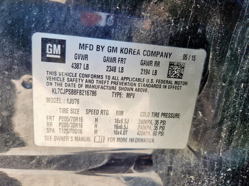 2015 CHEVROLET TRAX LS AW #3285533276