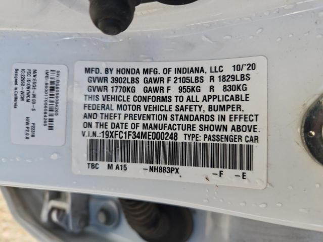 2021 HONDA CIVIC EX #3286765282