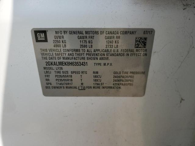 2017 GMC TERRAIN SL 2GKALMEK8H6353431