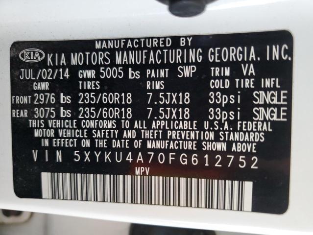 2015 KIA SORENTO EX 5XYKU4A70FG612752