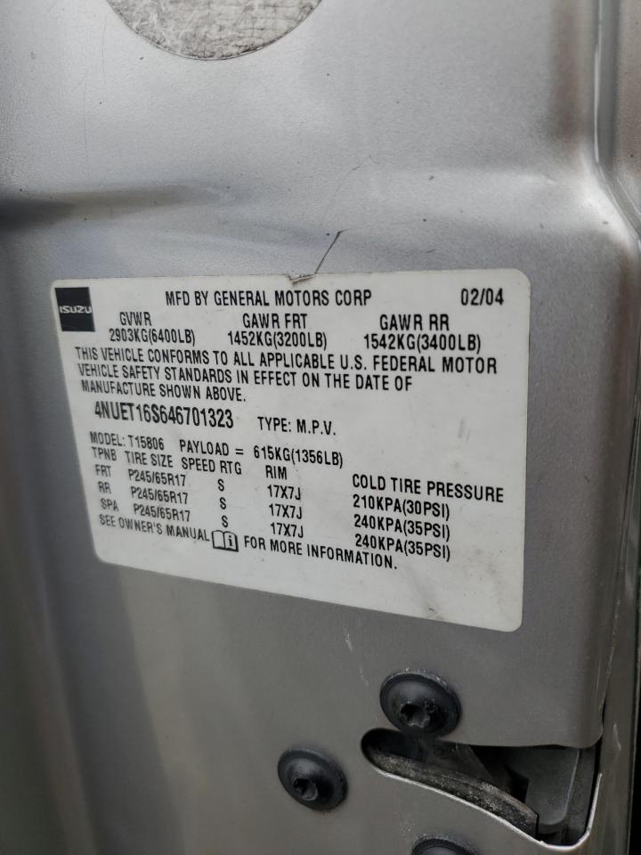 Lot #3301834343 2004 ISUZU ASCENDER S