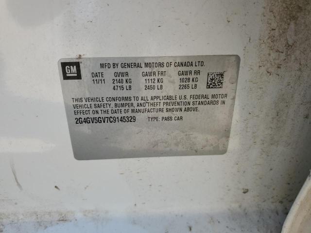 2012 BUICK REGAL GS #3282619050