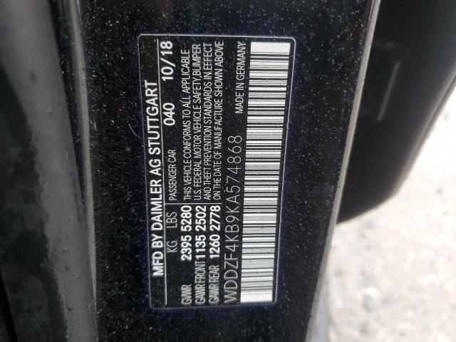 2019 MERCEDES-BENZ E 300 4MAT WDDZF4KB9KA574868