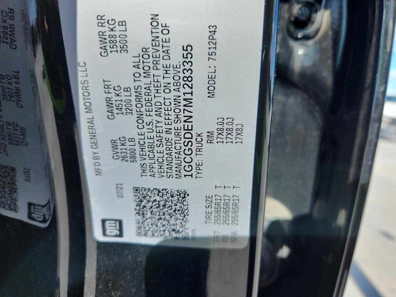 Lot #3301934416 2021 CHEVROLET COLORADO Z