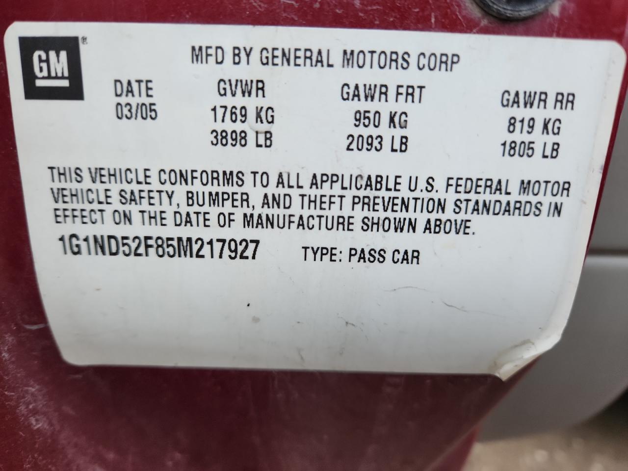 Lot #3284306021 2005 CHEVROLET CLASSIC