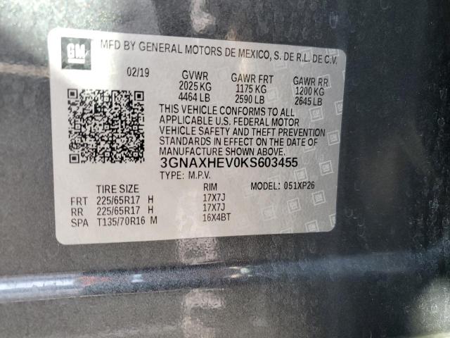 2019 CHEVROLET EQUINOX LS 3GNAXHEV0KS603455