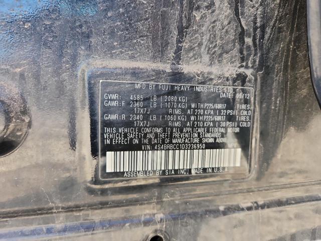 2013 SUBARU OUTBACK 2. - 4S4BRBCC1D3236950