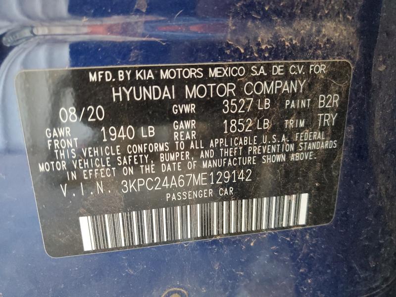 2021 HYUNDAI ACCENT SE #3317905909