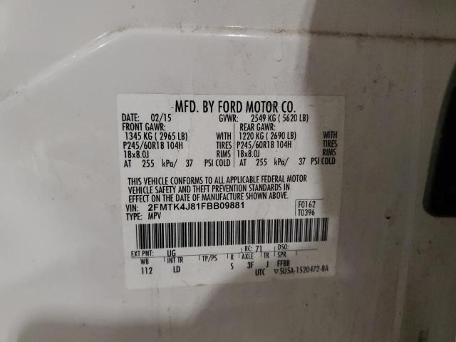 2015 FORD EDGE SEL #3281572383