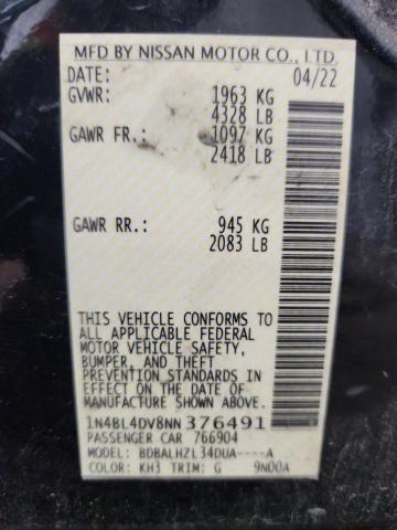 2022 NISSAN ALTIMA SV #3302923068