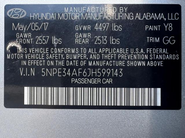 2018 HYUNDAI SONATA SPO #3271594375
