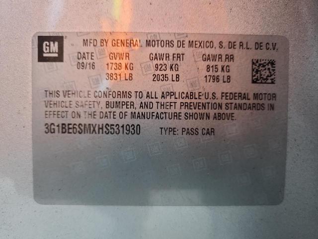 2017 CHEVROLET CRUZE LT #3302747001