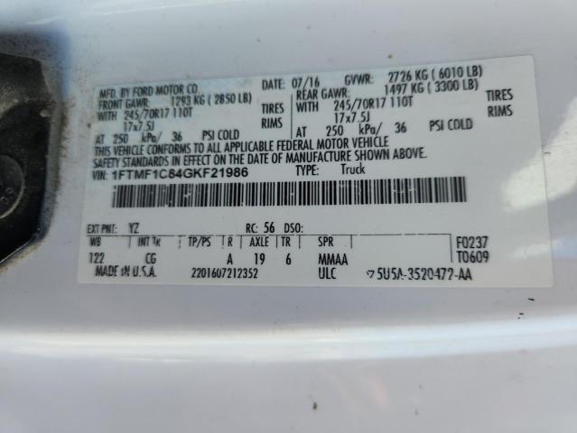 2016 FORD F150 - 1FTMF1C84GKF21986