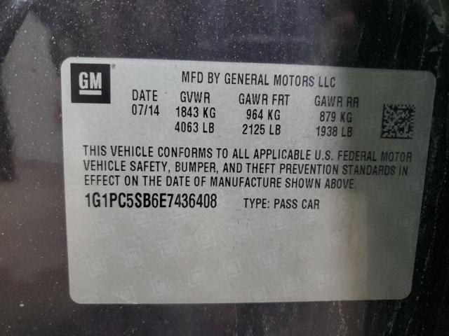 2014 CHEVROLET CRUZE LT - 1G1PC5SB6E7436408