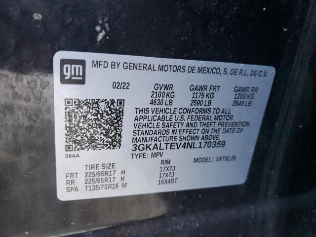 2022 GMC TERRAIN SL 3GKALTEV4NL170359