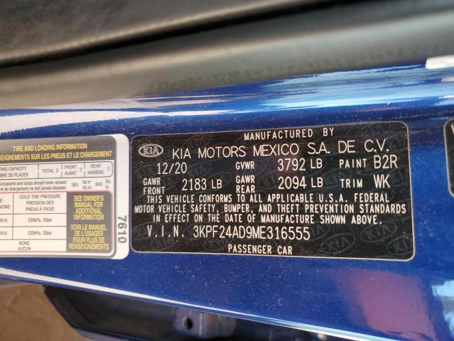 2021 KIA FORTE FE #3309207631