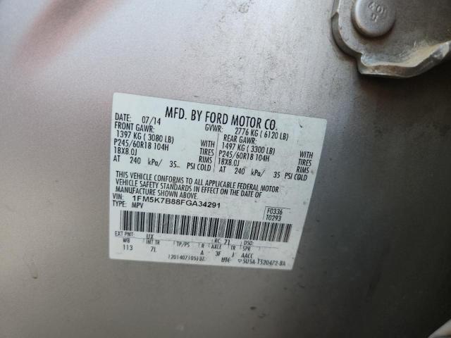 2015 FORD EXPLORER 1FM5K7B88FGA34291