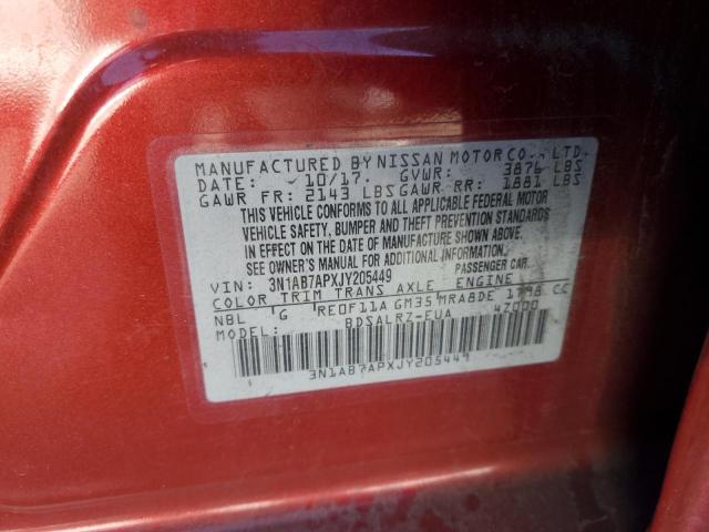 2018 NISSAN SENTRA S - 3N1AB7APXJY205449