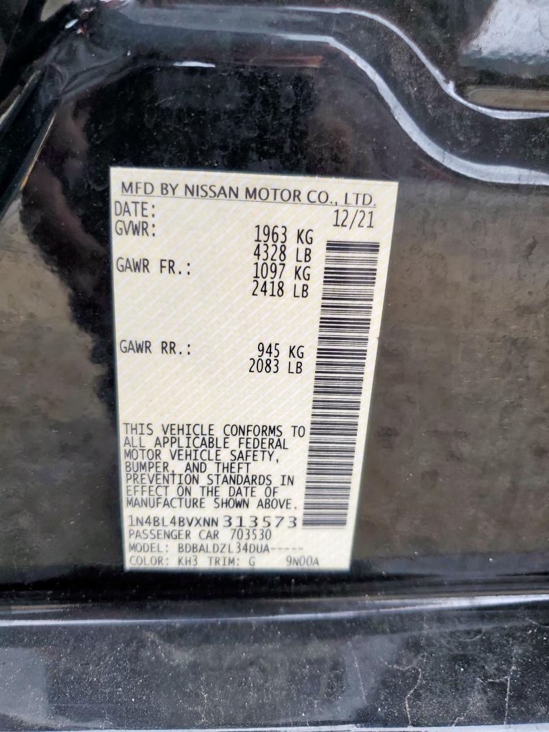 2022 NISSAN ALTIMA S #3305357313