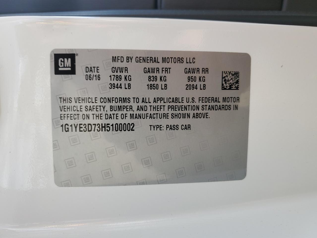 CHEVROLET CORVETTE STINGRAY 3LT