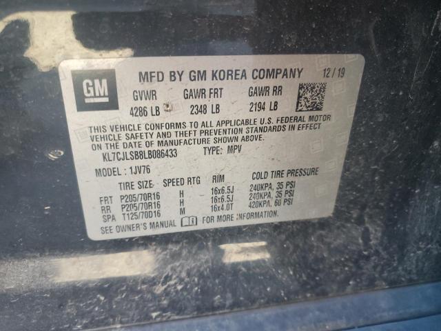 2020 CHEVROLET TRAX 1LT - KL7CJLSB8LB086433