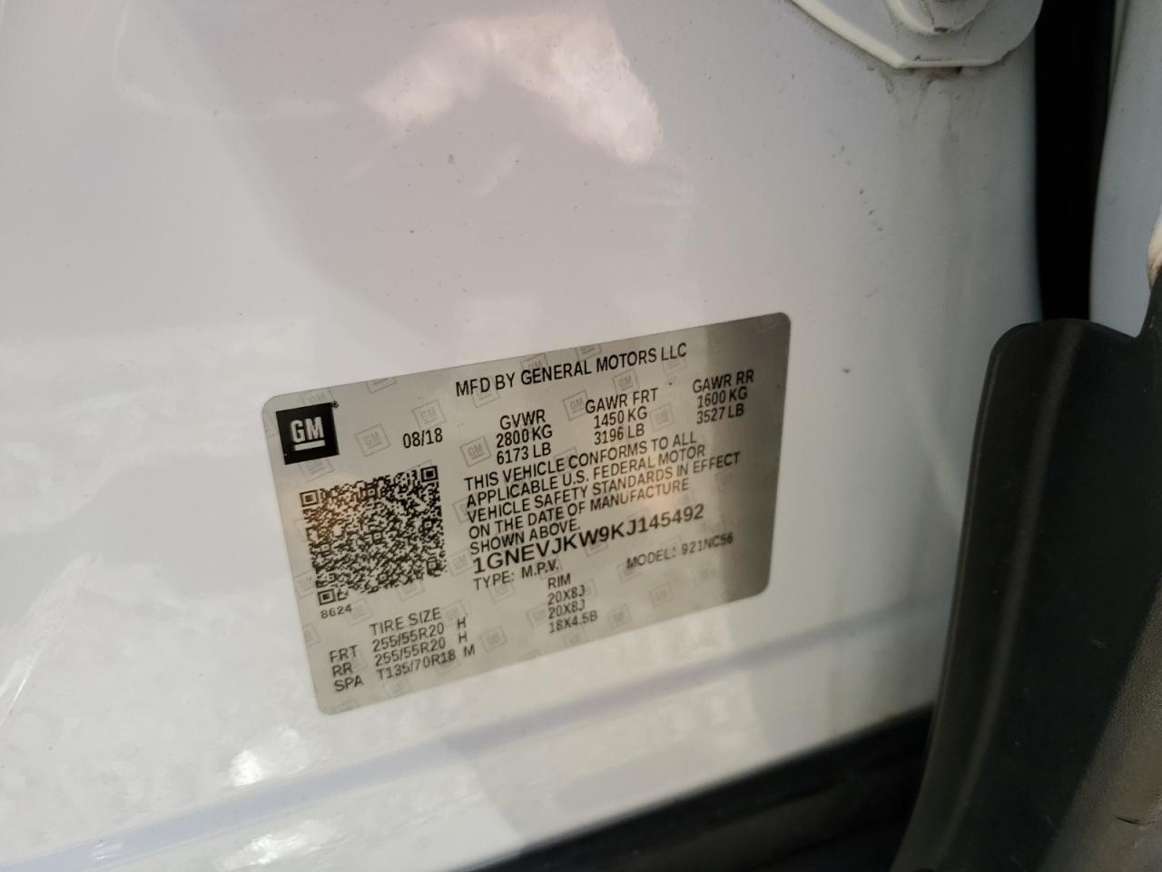 Lot #3318924953 2019 CHEVROLET TRAVERSE H