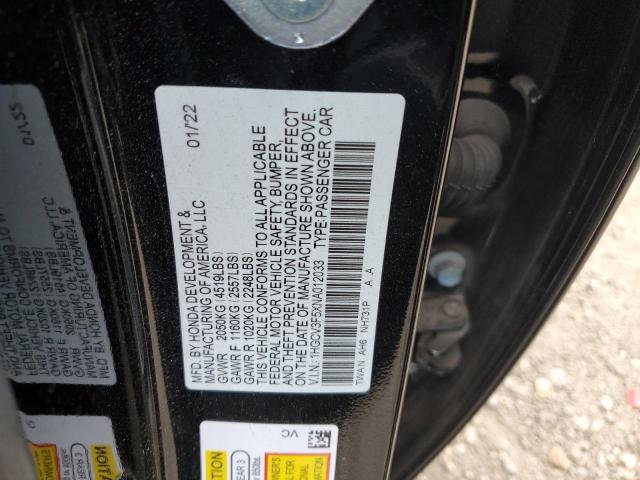 2022 HONDA ACCORD HYB 1HGCV3F5XNA012033