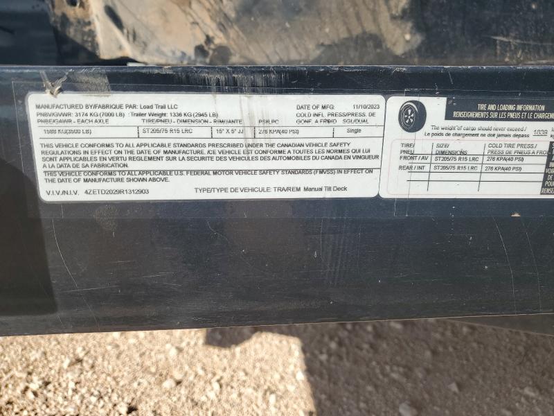 2024 LOADTRAIL BUMPERPULL TILT #3267101680