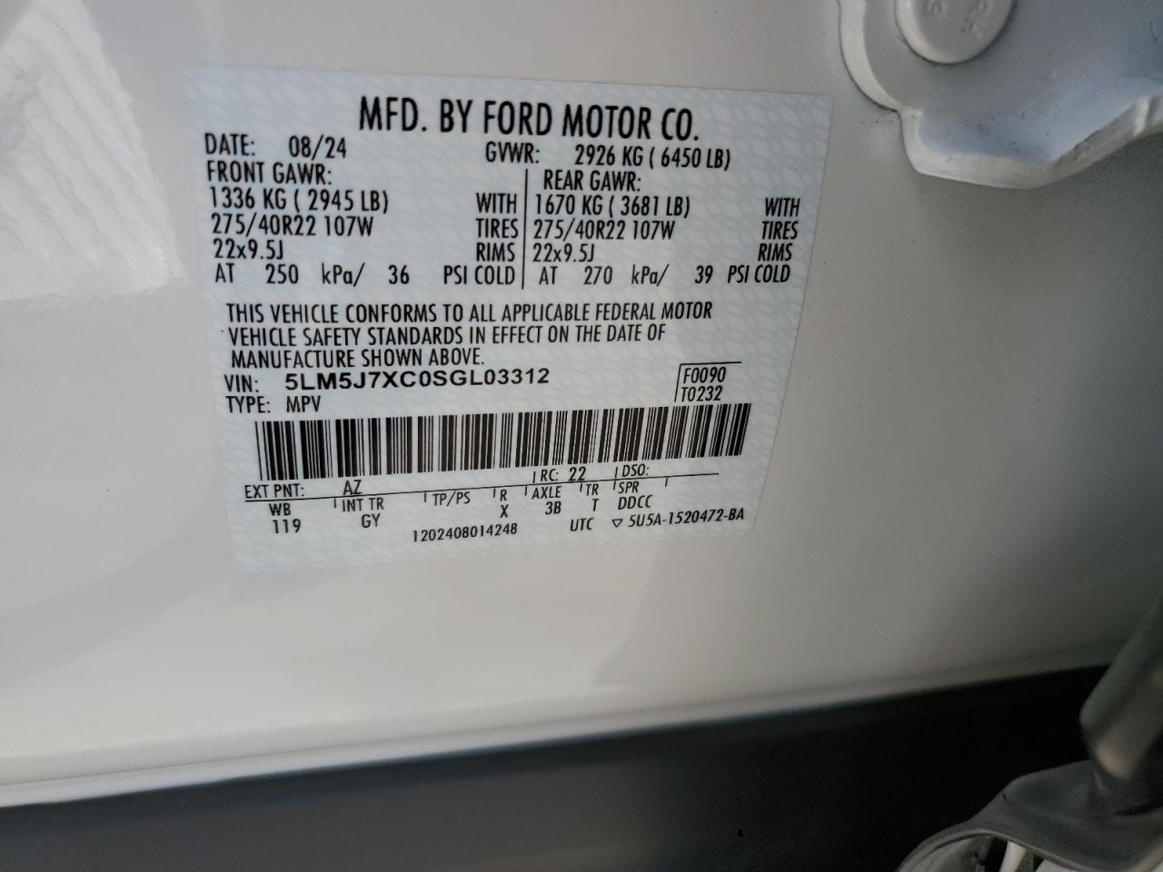 LINCOLN AVIATOR RESERVE