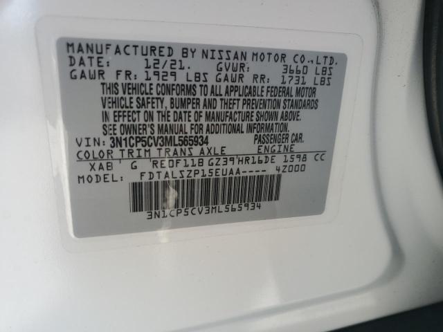 2021 NISSAN KICKS SV 3N1CP5CV3ML565934