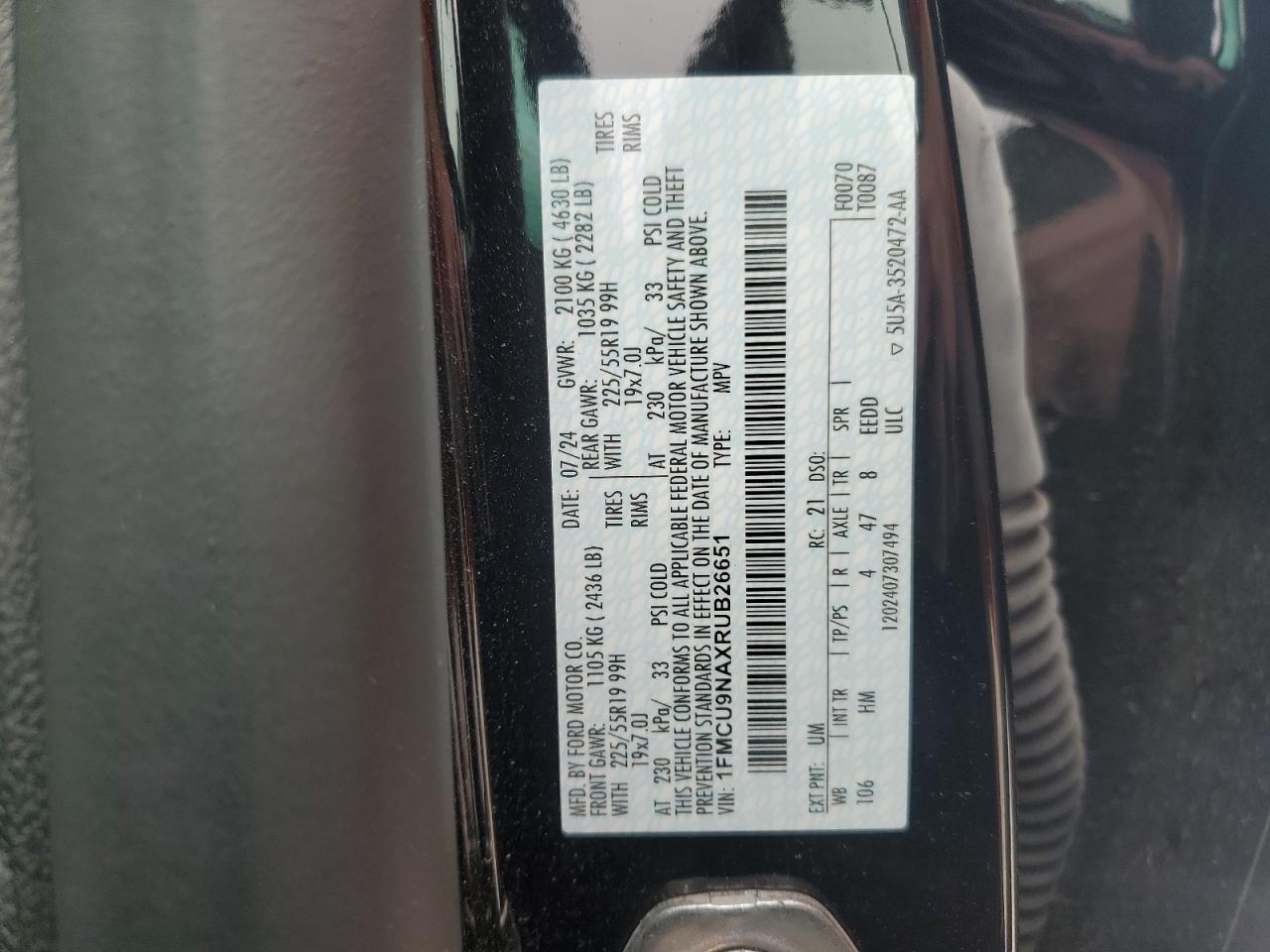 FORD ESCAPE ST LINE SELECT