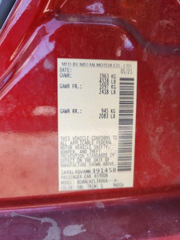 2021 NISSAN ALTIMA SV #3294453501