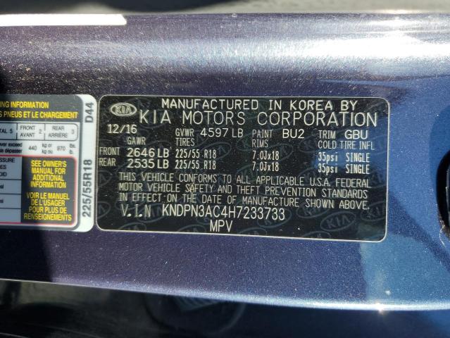 2017 KIA SPORTAGE EX - KNDPN3AC4H7233733