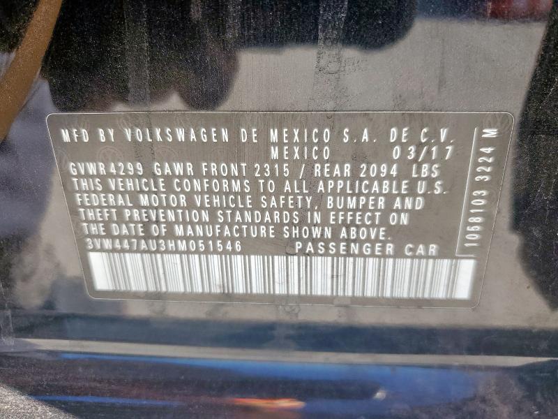 2017 VOLKSWAGEN GTI S/SE - 3VW447AU3HM051546