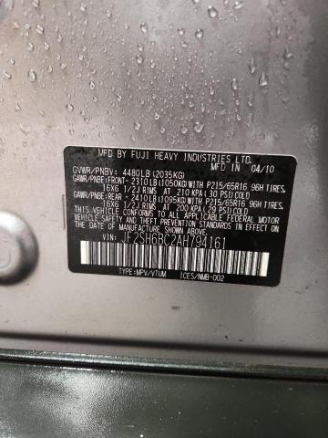 2010 SUBARU FORESTER X - JF2SH6BC2AH794161