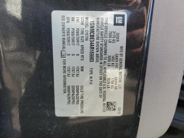 2010 CHEVROLET TAHOE - 1GNMCBE34AR169983