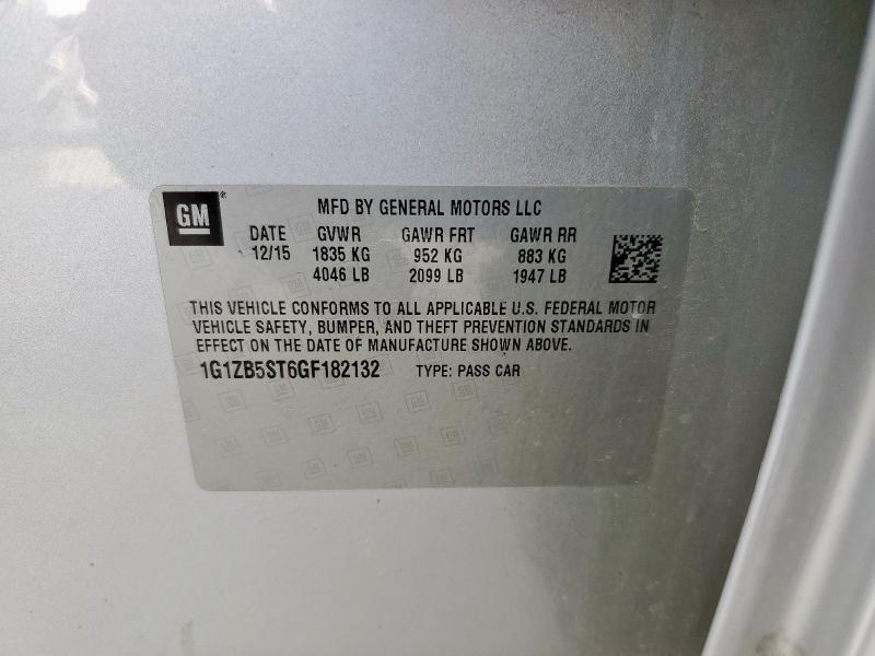 2016 CHEVROLET MALIBU LS 1G1ZB5ST6GF182132