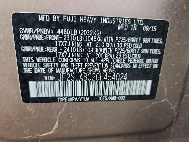 2016 SUBARU FORESTER 2 #3286698301