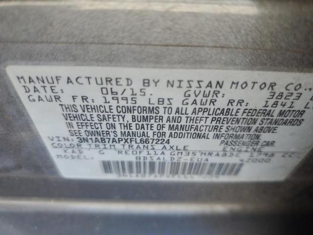 2015 NISSAN SENTRA S - 3N1AB7APXFL667224