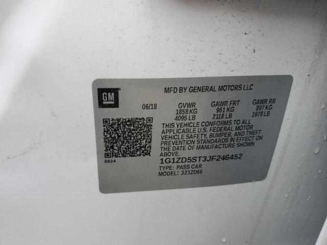 2018 CHEVROLET MALIBU LT 1G1ZD5ST3JF246452