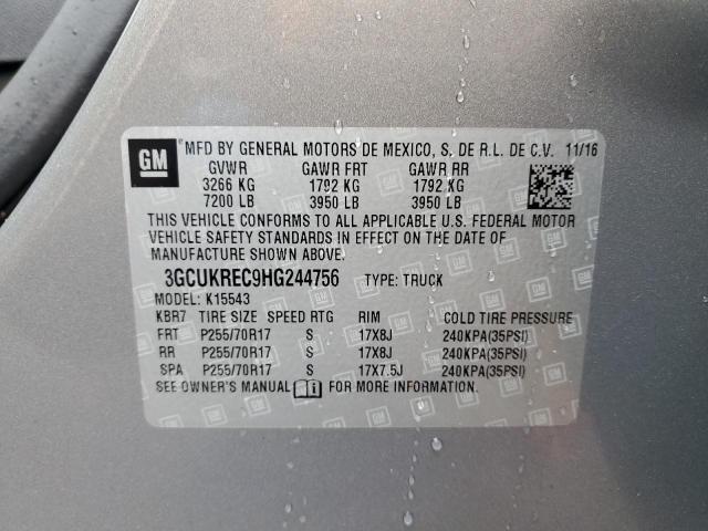 2017 CHEVROLET SILVERADO K1500 LT 3GCUKREC9HG244756